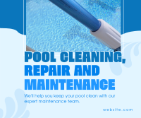 Pool Cleaning Services Facebook Post Design