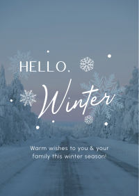 Minimalist Winter Greeting Poster Image Preview
