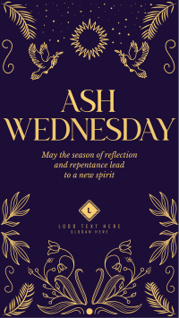 Rustic Ash Wednesday Instagram story Image Preview