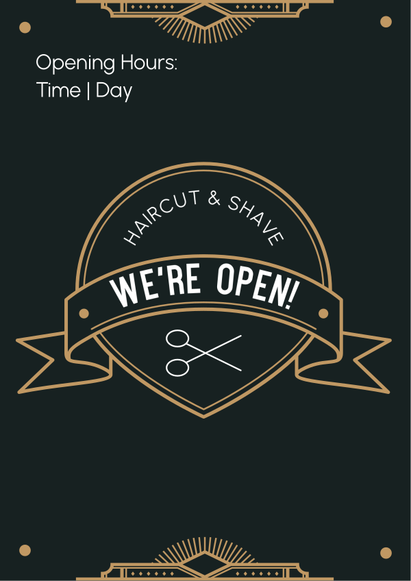 Newly Open Barbershop Flyer Design Image Preview