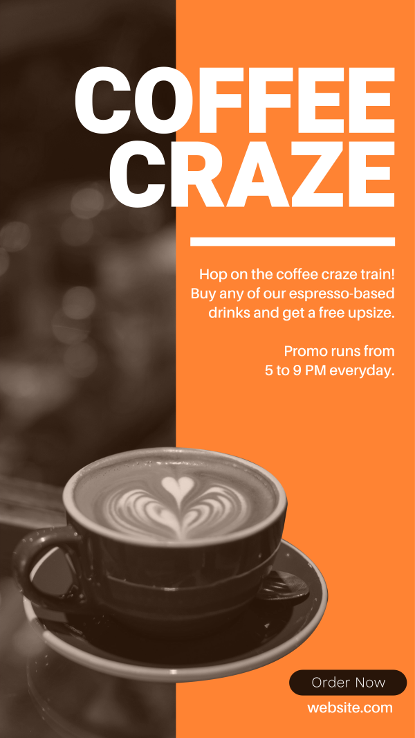 Coffee Craze Instagram Story Design Image Preview