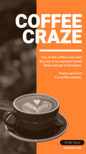 Coffee Craze Instagram story