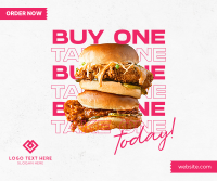 Burger Day Promo Facebook Post Design