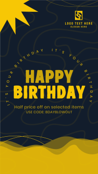 Liquid Birthday Promo Facebook Story Design