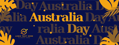 Australia Day Pattern Facebook cover Image Preview