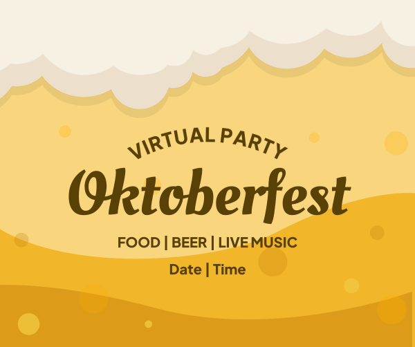 Virtual Oktoberfest Facebook Post Design