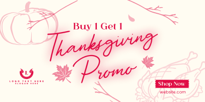 Thanksgiving Buy 1 Get 1 Twitter Post Image Preview