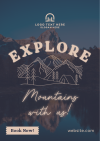 Explore Mountains Flyer Design
