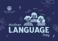 Mother Language Celebration Postcard Design