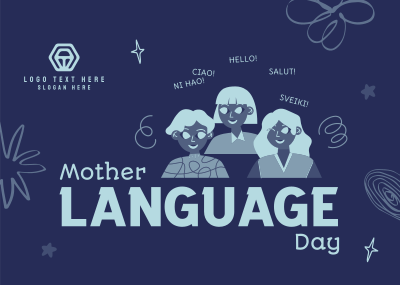 Mother Language Celebration Postcard Image Preview