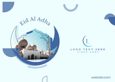 Eid Al Adha Shapes Postcard Image Preview