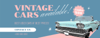 Vintage Cars Available Facebook cover Image Preview