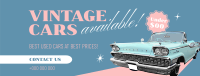 Vintage Cars Available Facebook Cover Image Preview