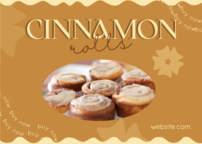 Tasty Cinnamon Rolls Postcard Image Preview