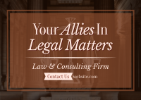 Law Consulting Firm Postcard Image Preview
