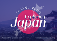 Japan Vlog Postcard Design