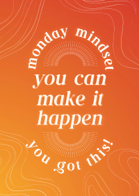 Monday Mindset Quote Poster Image Preview