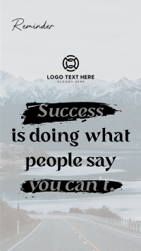 Success Motivational Quote YouTube short Image Preview