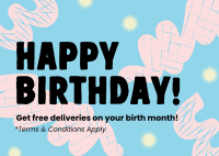 Birthday Delivery Deals Postcard Image Preview
