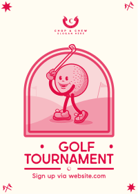 Retro Golf Tournament Flyer Design