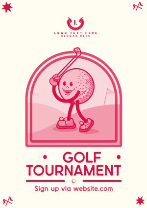 Retro Golf Tournament Flyer Image Preview