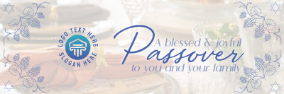 Rustic Passover Greeting Twitter header (cover) Image Preview