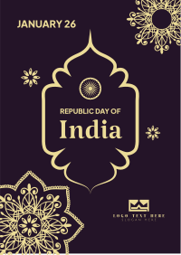 Ornamental Republic Day of India Flyer Image Preview