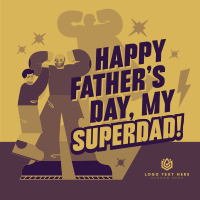 Superhero Father's Day Instagram Post Design