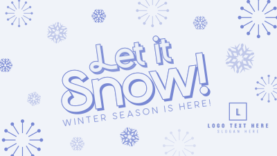 Let It Snow Winter Greeting Facebook event cover Image Preview