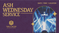 Retro Ash Wednesday Service Facebook Event Cover Image Preview