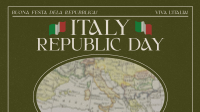 Retro Italian Republic Day Facebook event cover Image Preview