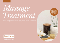 Elegant Massage Promo Postcard Image Preview