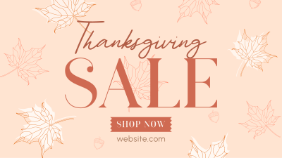Elegant Thanksgiving Sale Facebook event cover Image Preview