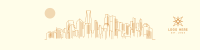 Cityscape Line Art LinkedIn banner Image Preview