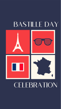 Tiled Bastille Day Facebook Story Design