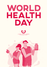 Healthy People Celebrates World Health Day Poster Design