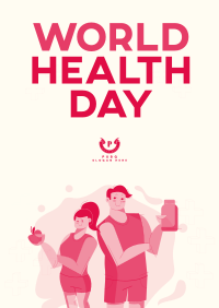 Healthy People Celebrates World Health Day Poster Image Preview