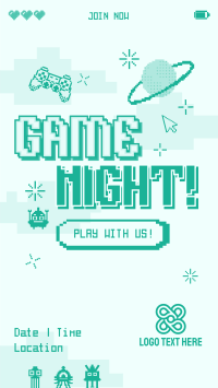 Pixelated Game Night Facebook story Image Preview