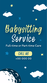 Cute Babysitting Services TikTok video Image Preview