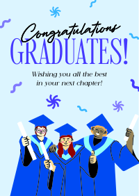 Quirky Fun Graduation Flyer Image Preview