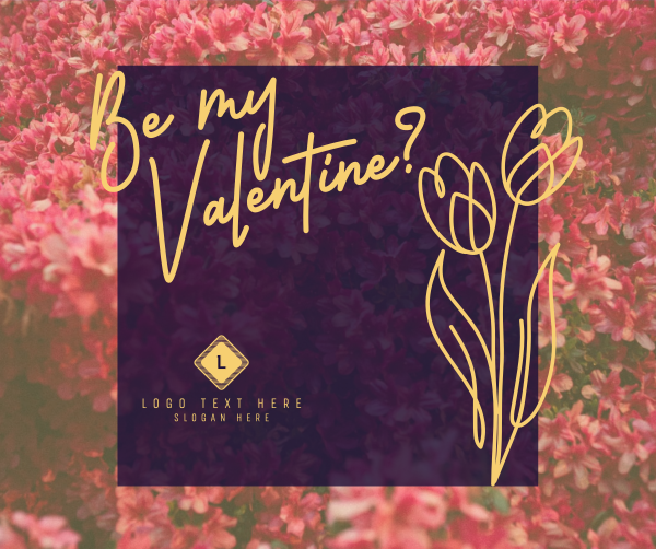Sweet Floral Valentine Facebook Post Design Image Preview