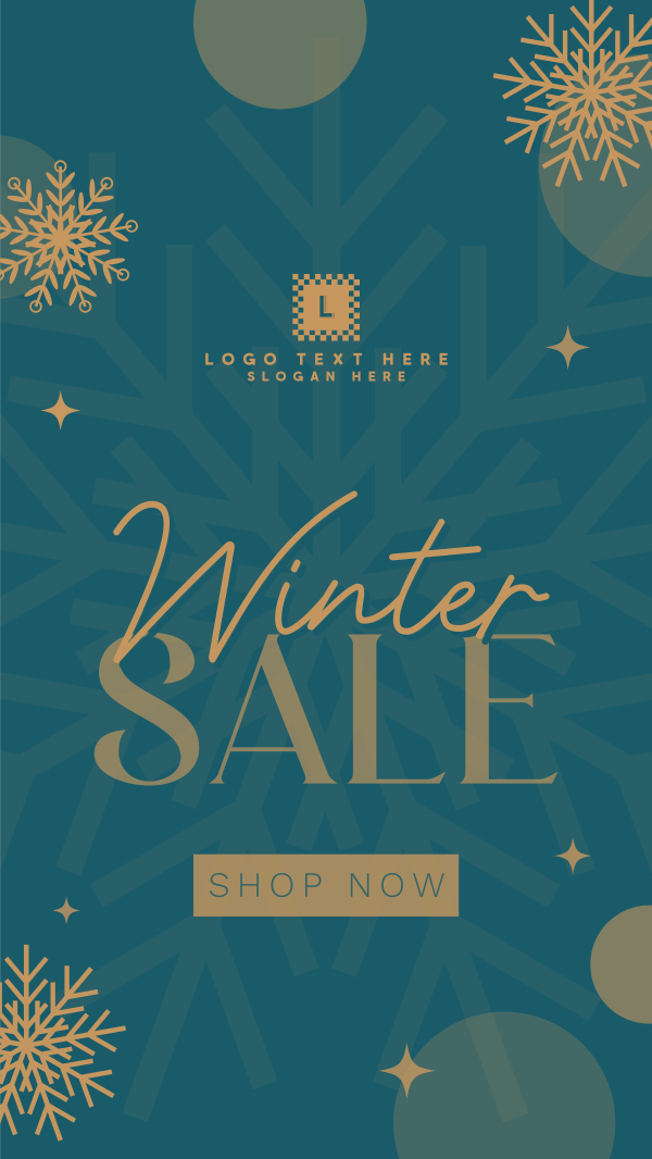 Winter Snowball  Sale Facebook Story Design