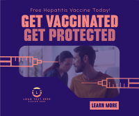 Simple Hepatitis Vaccine Awareness Facebook Post Design