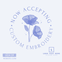 Custom Embroidery Instagram post Image Preview