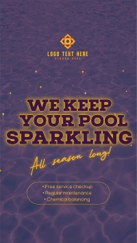 Sparkling Pool Services Facebook Story Design