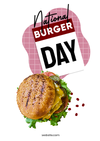 Fun Burger Day Poster Design