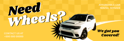 Car Rental Service Twitter header (cover) Image Preview