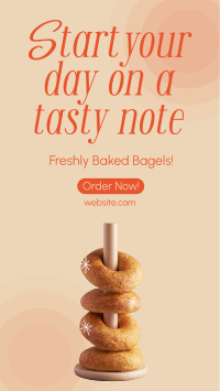 Fresh Baked Bagels TikTok Video Design