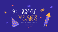 New Year Countdown Party Facebook Event Cover Design
