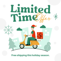 Christmas Free Shipping Instagram Post Design